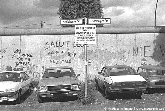 Mauerfoto: Grenzstraße aus Neukölln